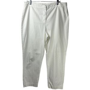 Chico's Women Size 2.5 (Large/14) White Super Soft Zip Fly Cropped Casual Pants
